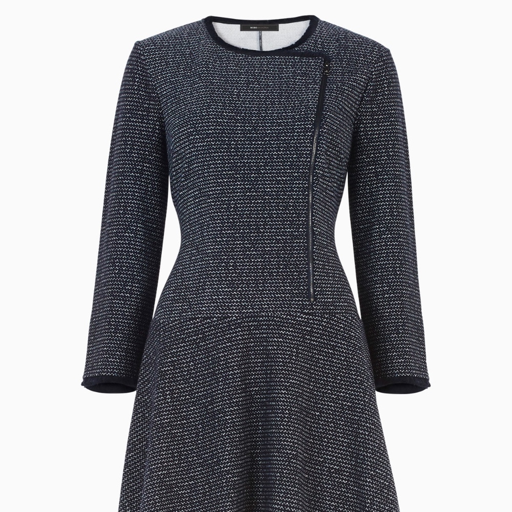 Linza Fringe Trim Knit Jacquard Dress - Picture 4 of 6